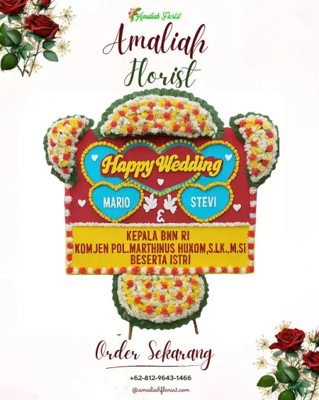 Papan Bunga Pernikahan Rangkas